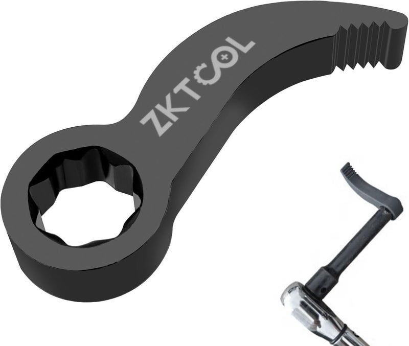 ZKTOOL Pry Bar Wrench Adaptor Head 1/2" D 8pt (Square) Profile,Crowbar Adapter Head Tools, Adjustable Angle Head Pry Bar Fits1/2 Ratchet, Pry Bar Wrench Adaptor Head for Tight Spaces - Image 1